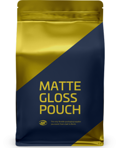 Pouch with matte and gloss finish